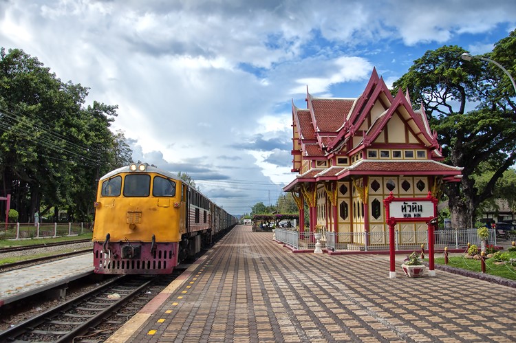 Het houte treinstation van Hua Hin, Thailand
